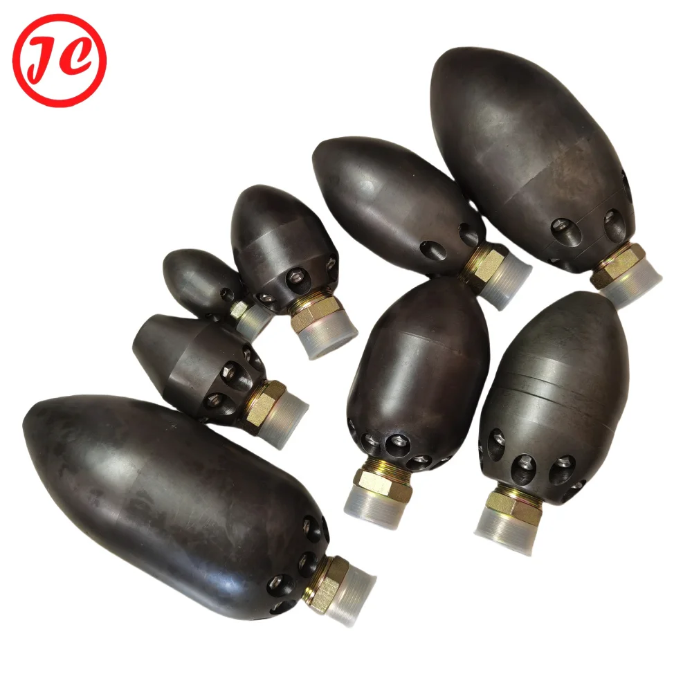 Pipe dredging water mouse nozzle stainless steel high pressure mine municipal pipe cleaning nozzle wear resistant and durable