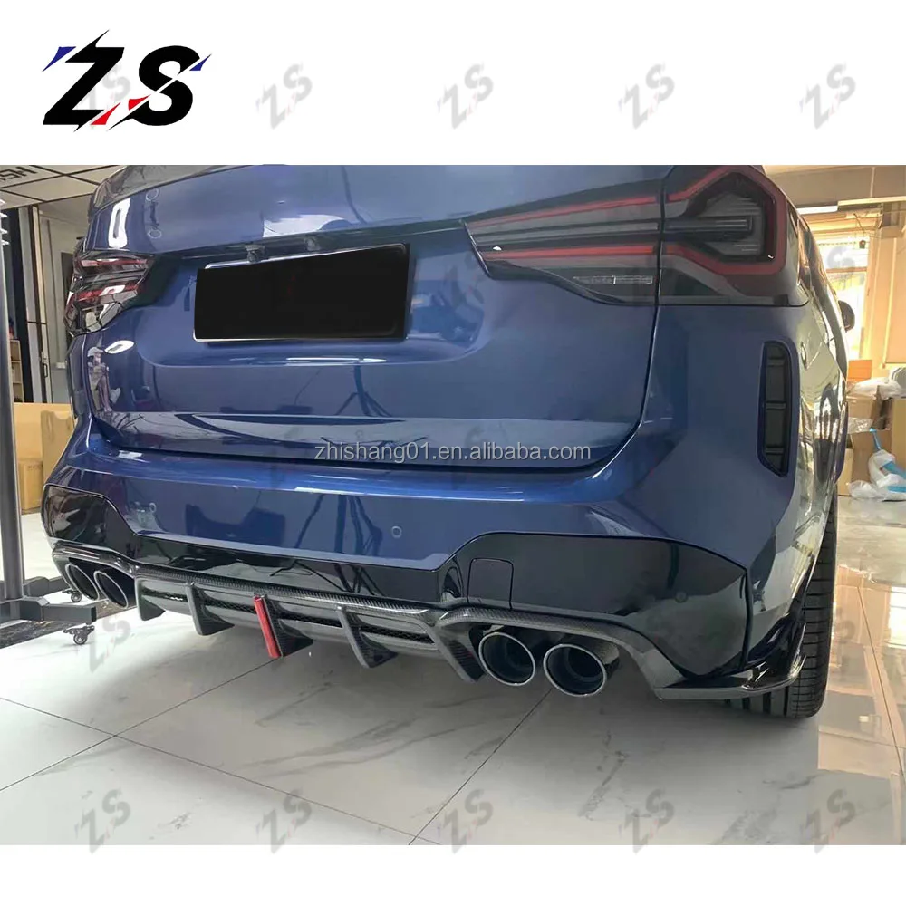 ZS AE Style задний диффузор бампер карбоновый Комплект кузова для BMW X3M F97 X4M F98 lci 2022 обвес