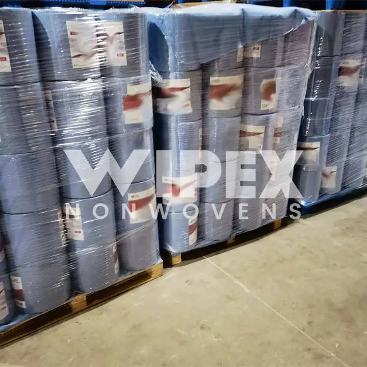 Customized X70 X80 Workshop Industry Wipes Wood Pulp Polyester Disposable Heavy Duty Wipes Industrial Wipe