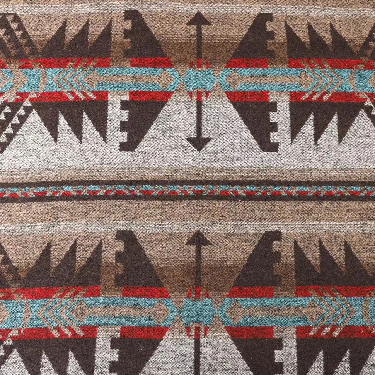 Factory supply custom design west style woven aztec wool blend fabric
