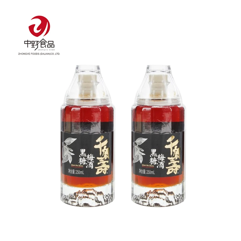 Alcoholic Beverages Fruit Wine Bottle Low Price Plum Wine 250ml Bottle Packaging with 3 Years Shelf Life Fermented 10 % Alcohol
