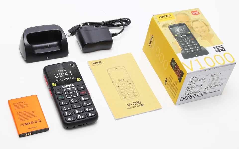 New high quality bestselling original Unlocked Mobile Phone V1000 2.31 inch Keypad Phone TFT display screen 4G Feature Phone