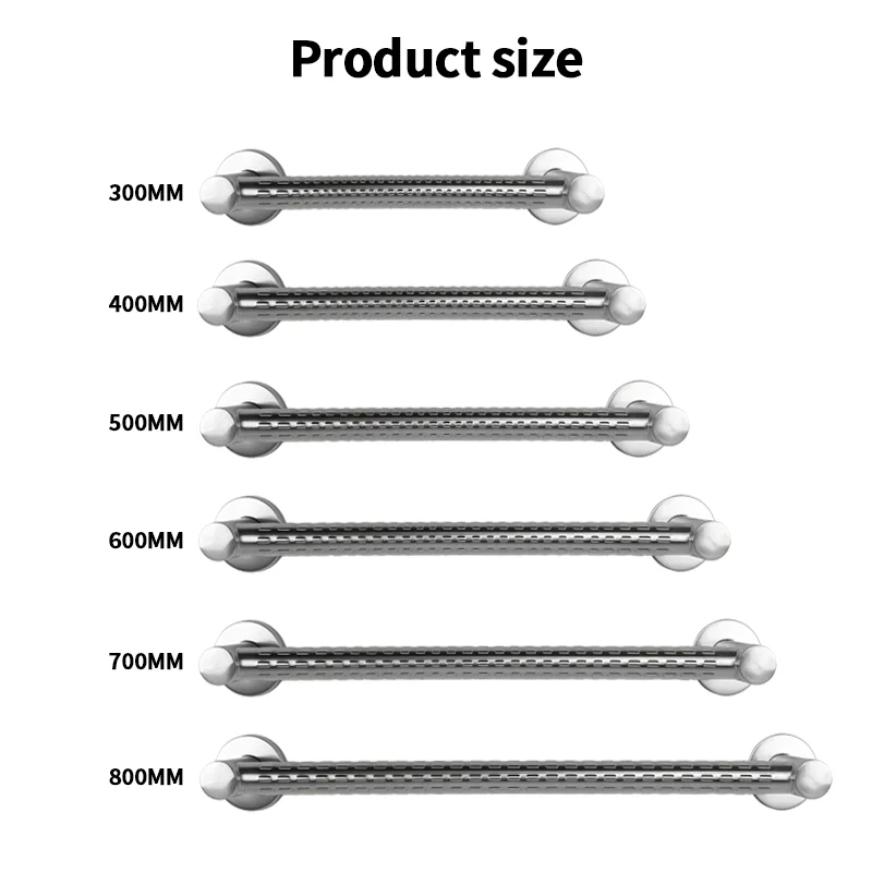 High Quality Hospital 300Mm 600Mm Brushed 304 Stainless Steel Secure Hand Handrail Bathroom Grab Bar