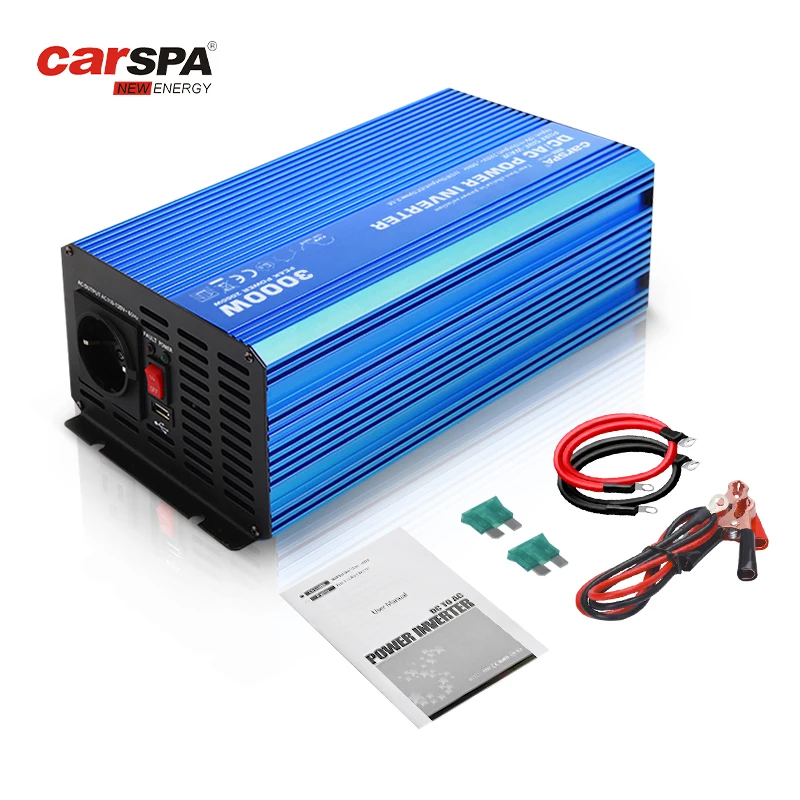 power dc 12V 24V 48V to ac 110V 220V 230V 240V 1000W 2000W 3000W  outhome Solar/car/appliance off grid pure sine inverter