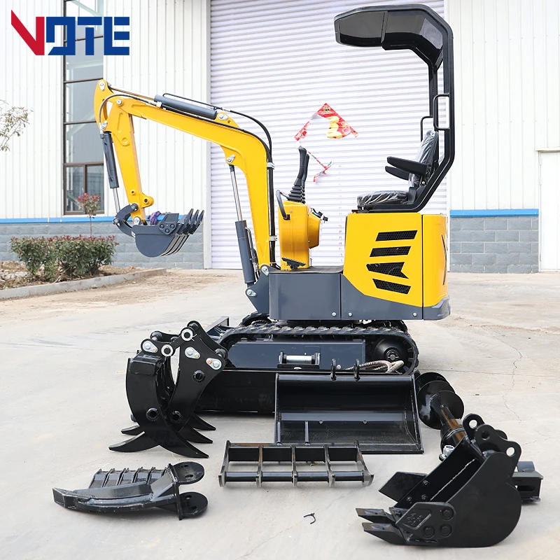 Mini Excavator 1 Ton EPA Farm Used New Crawler Digger Kubota Engine Chinese  1 ton 3.5 ton Machine Excavator Mini