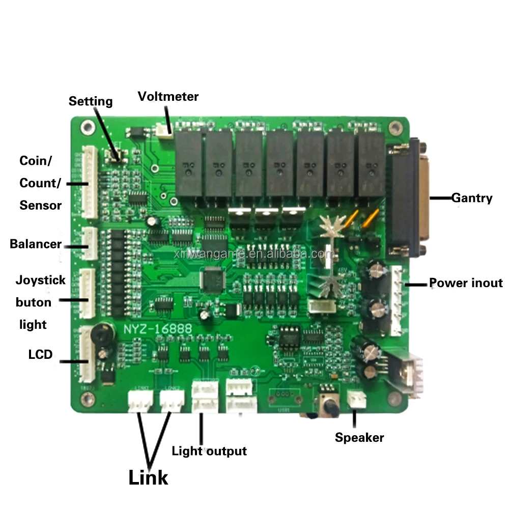 Series Flash lightst Claw Crane Machine Main Board Coin Vending Machine Motherboard Snack Machine Pliers Catcher Control Board