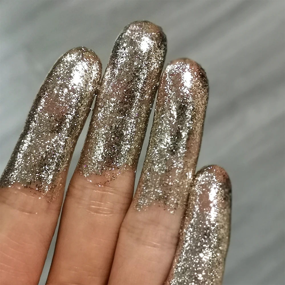 Holographic diamond glow loose powder eyeshadow pink candy colors luxury glitter pigments single loose glitter for nail art