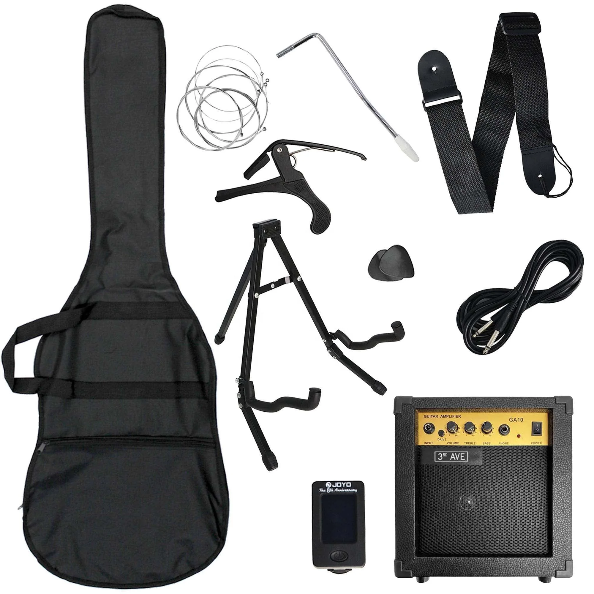 Cheap 36 Inch Electric Guitars Kit Made in China with Guitar Amplifier