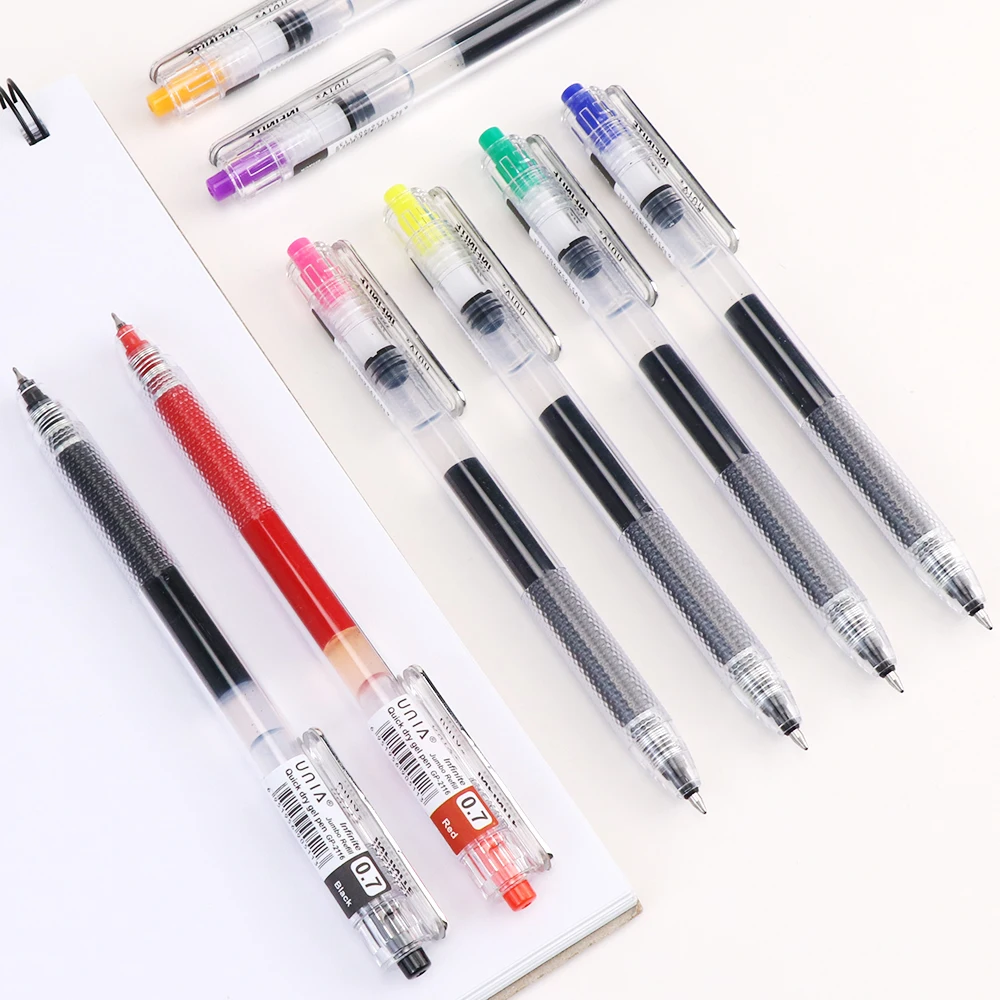 Test Good Classic Children School Fine Point 0.5mm 0.7mm Writing Black Pen Colored Gel Pen Set For Writing
