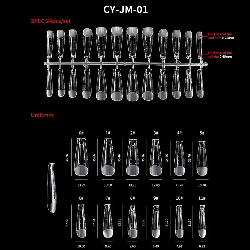 BQAN 120Pcs/Box Designs Nail Gel Builder Mold Silicone Pad Tools Quick Dry Building Extension Plastic Dual Form Nail Tips