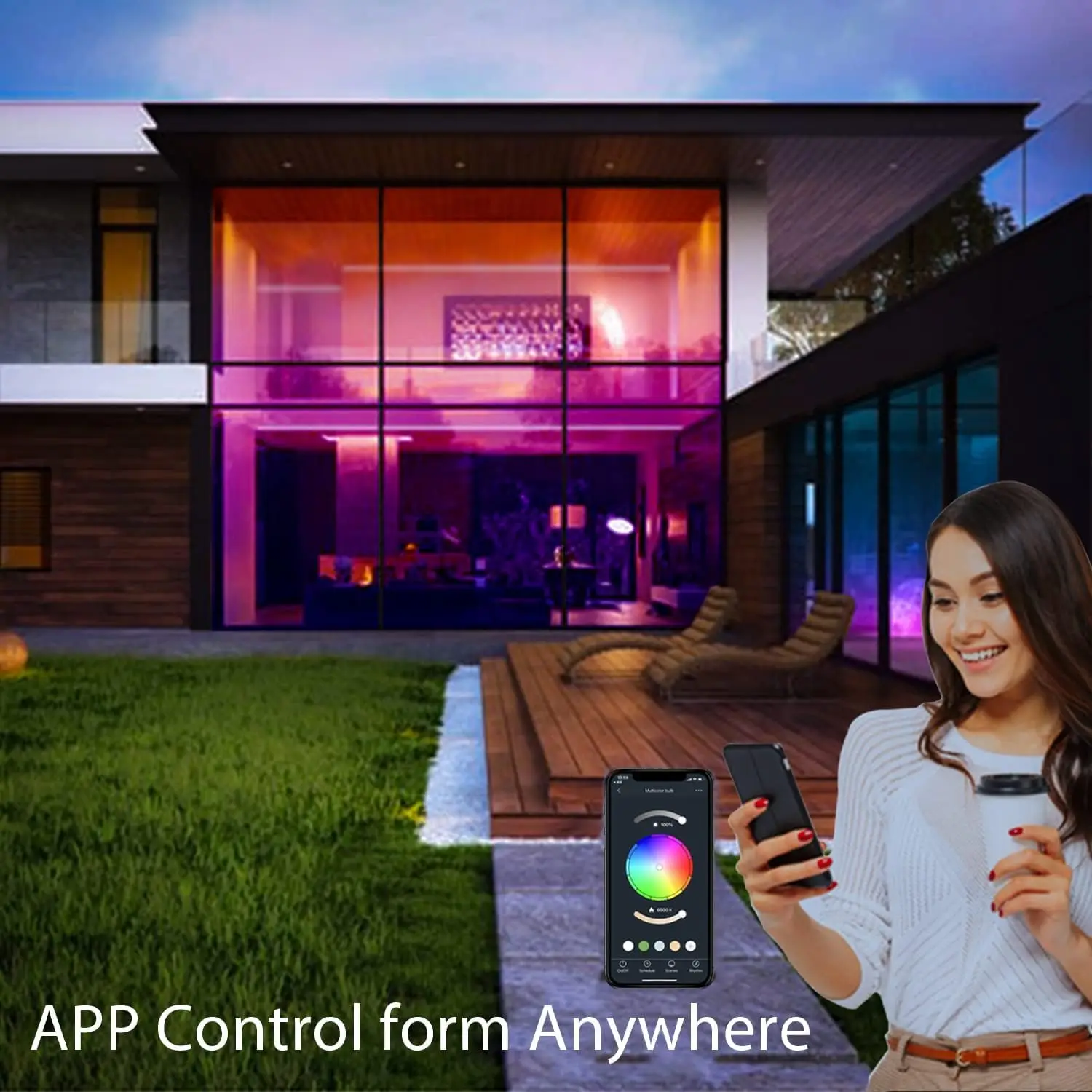 110V 220V Music Sync Full Color Changing LED Bulb E27 Bluetooth Tuya WiFi Control GU10 Smart Spotlight Bulb for Track Lighting