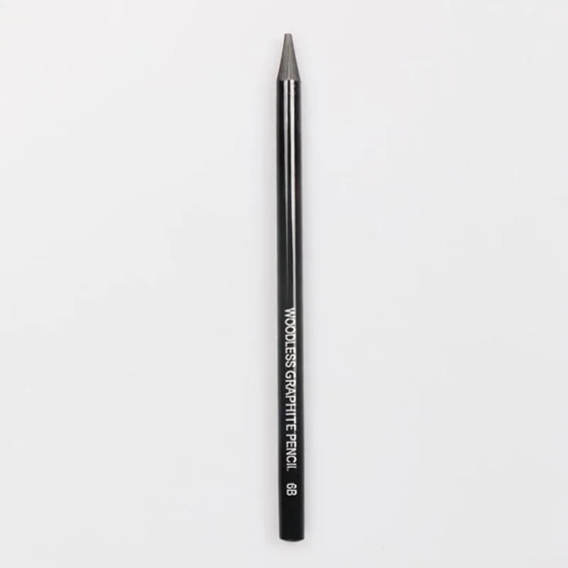 6B Woodless Charcoal Pencil Graphite Pencil  for Art Drawing Teaching Stationery Wood Material