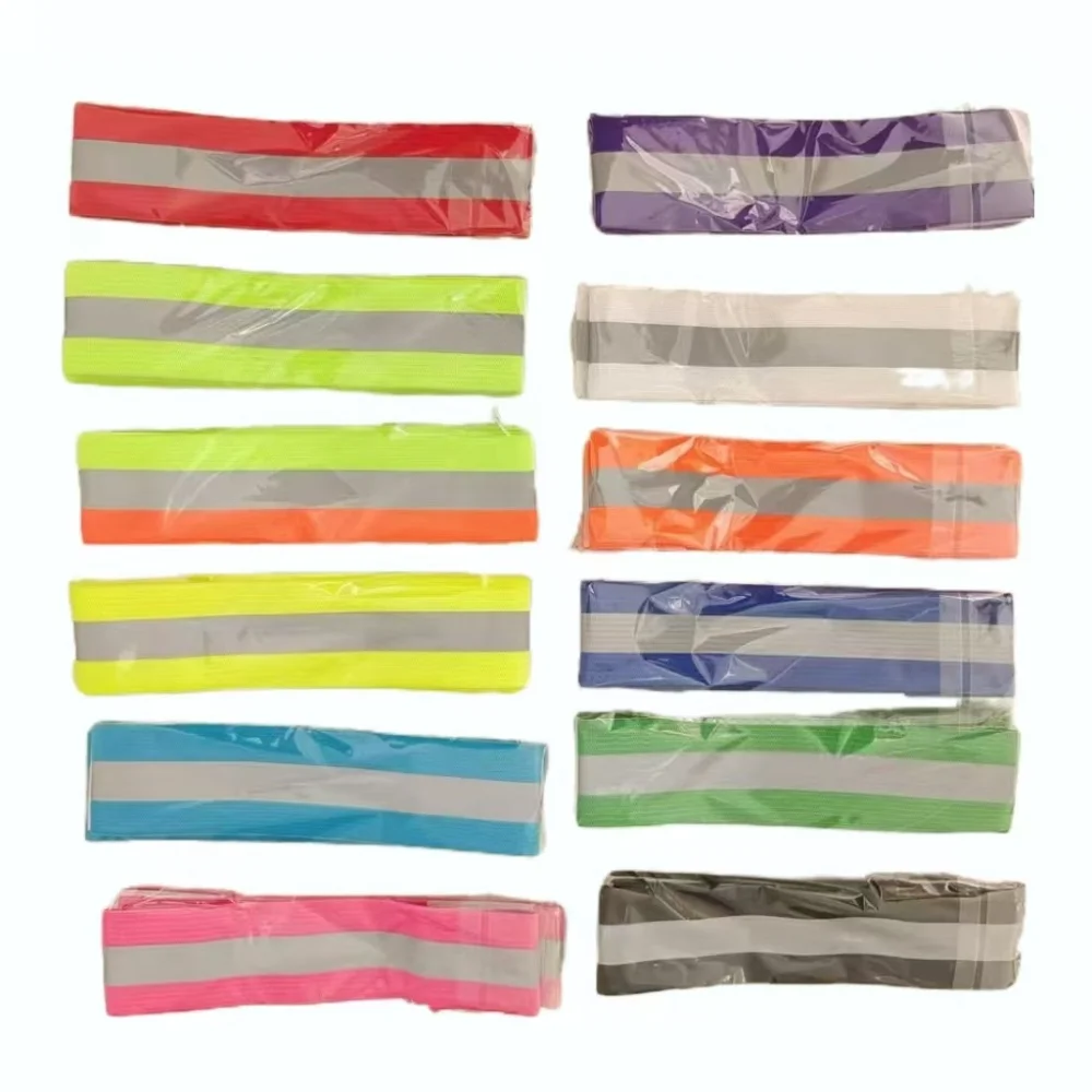Warning Reflective Bands Elastic Armband Wristband Reflector Tape Ankle Leg Safety Straps