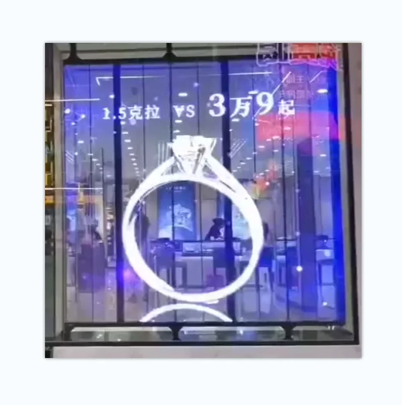 3D Hologram Advertising Screen 5D LED Window Display 7D Outdoor Transparent Immersive Screen For Outdoor Advertisement