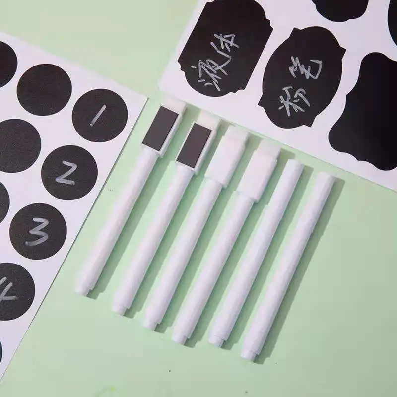 Custom Logo Washable 8 Colors Felt Tip 1Mm Liquid Chalk Marker Pen Set Car Glass Led Board