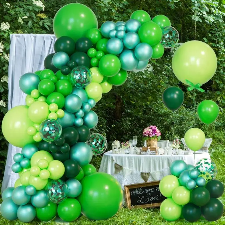Зеленый воздушный шар гирлянда набор арок украшение для вечеринки в честь Дня Рождения детская свадьба день рождения латексный детский душ поставщик