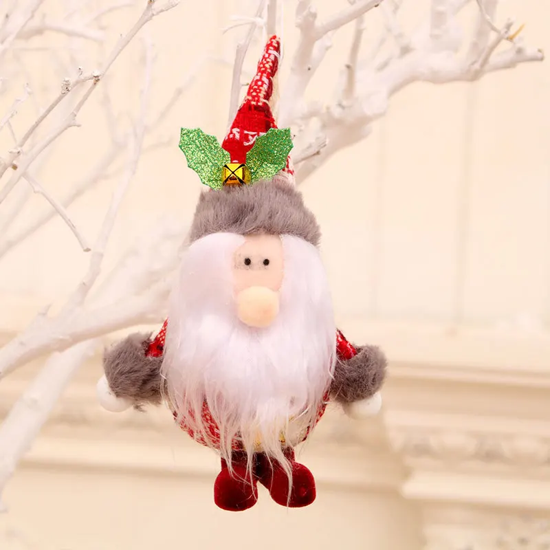 Christmas Tree Decoration Doll Toys Santa Claus Snowman Hanging Ornament Xmas Gift