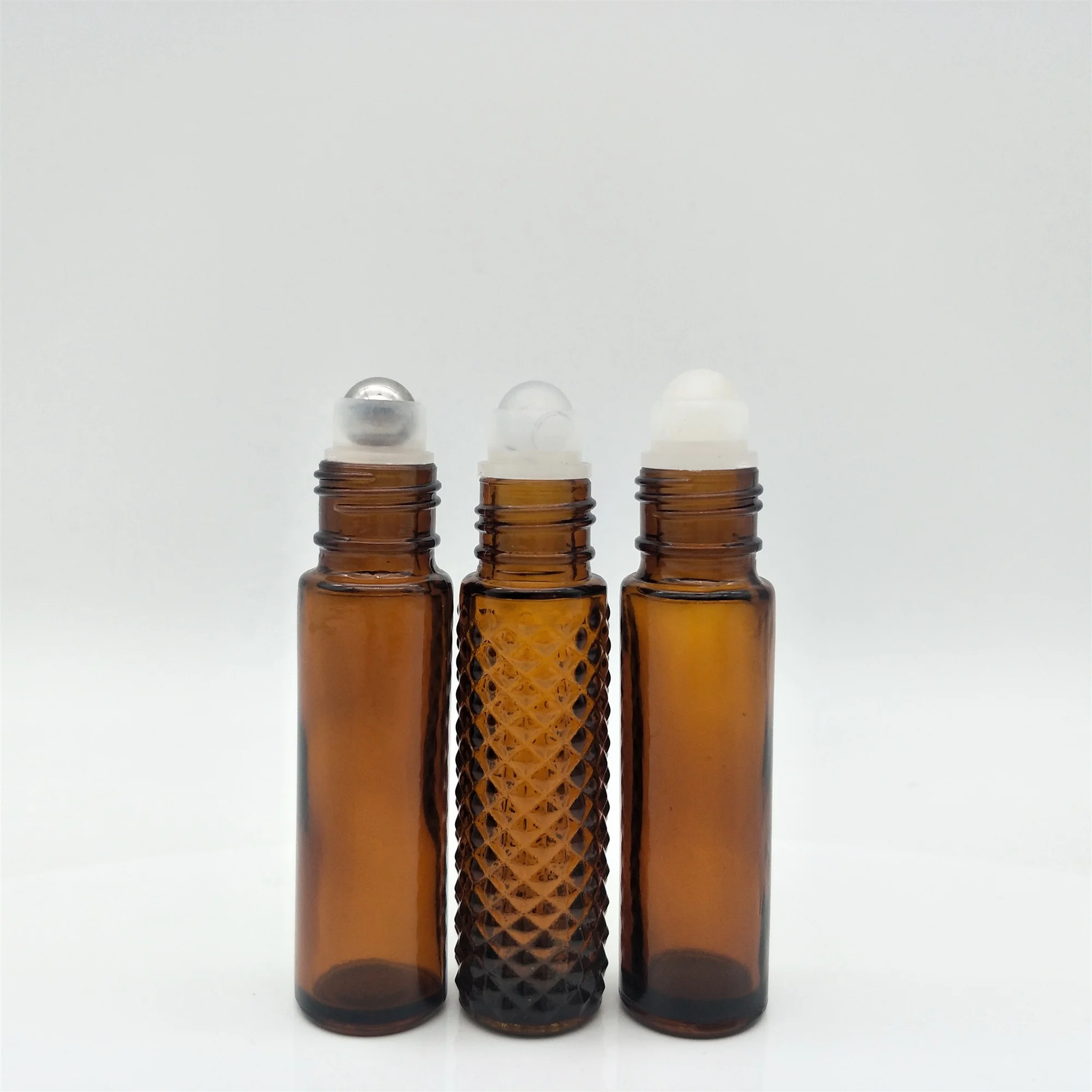 Homay packing 10ml clear amber glass roll on perfume glass bottles with roller