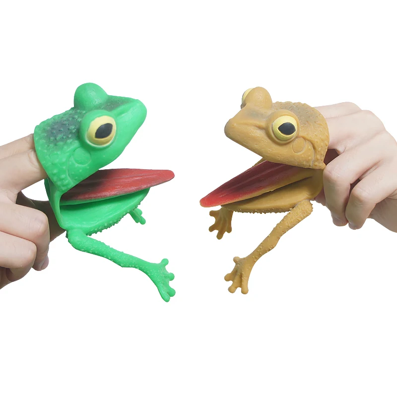 Finger Puppet Frog Animal Finger Hand Puppet Doll New Strange Toy