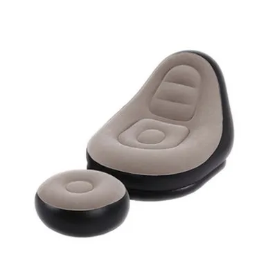 New lazy sofa foldable recliner outdoor inflatable sofa bed with pedal comfortable combination flocking sofa chair.