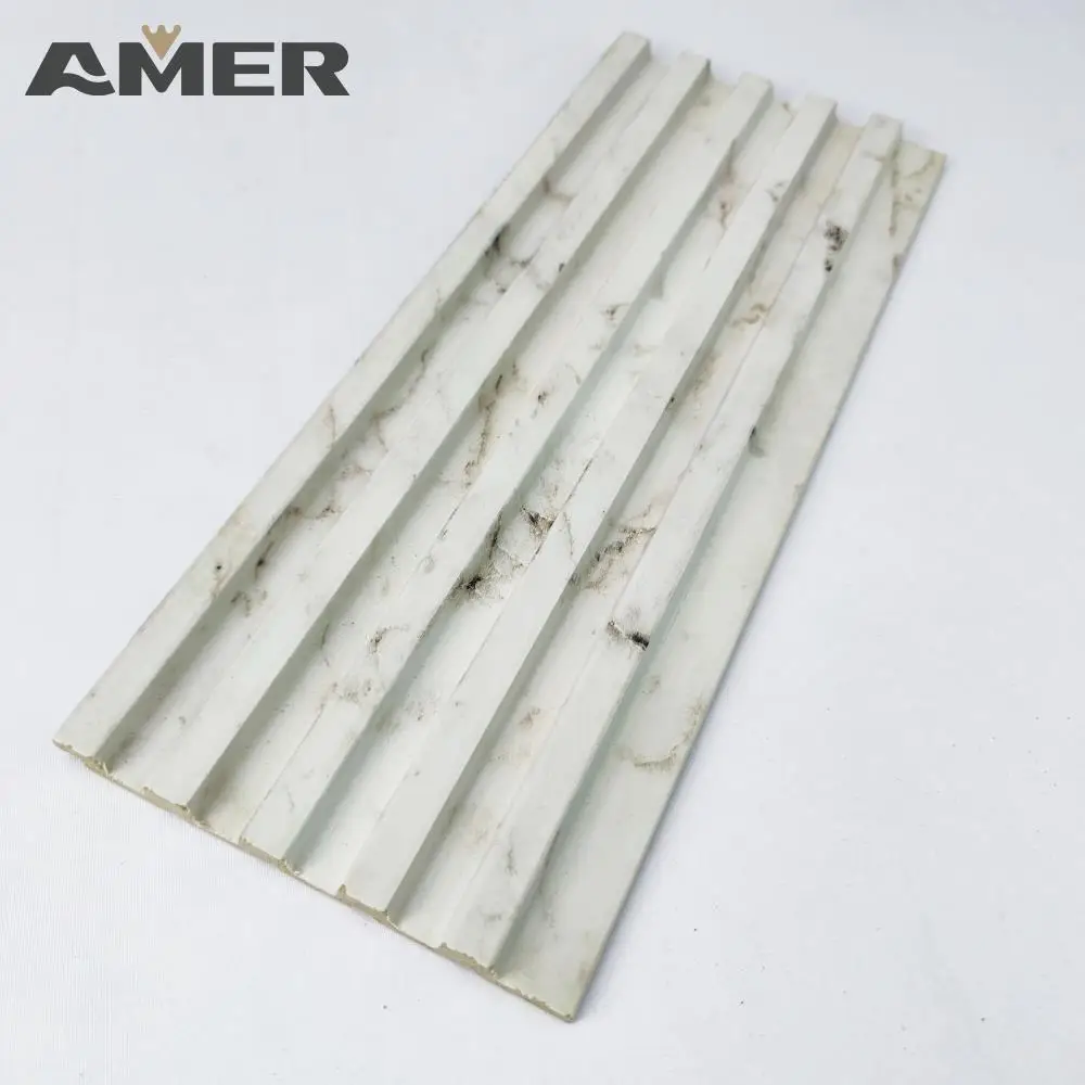 Rongke Factory price OEM outdoor 3d bathroom plastic wall molding panels gold interior waterproof