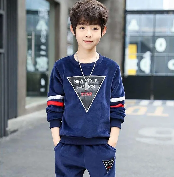 
2021 big boys clothing cotton autumn and winter fashion clothes for boys 