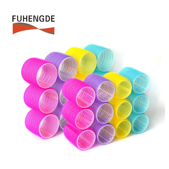 2023 Heatless Customize DIY hairstyling colorful Hook Loop Hair Rollers with Hair Clips Curlers