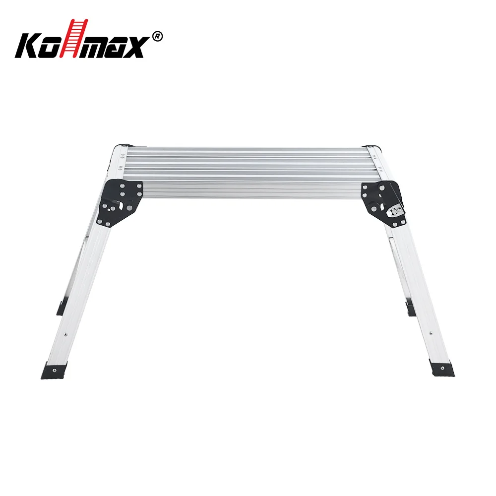 Kollmax Folding Ladder Foldable Aluminum Alloy Work Platform Hop Up Working Bench Step Ladder Capacity Work Platform Ladder