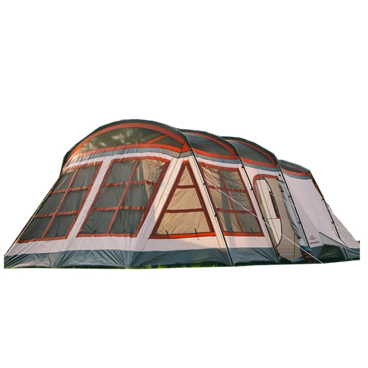 
Outdoor camping tent Big tent Two-bedroom and one-living tent outdoor camping rainproof 8 people, 10 people and 12 people 