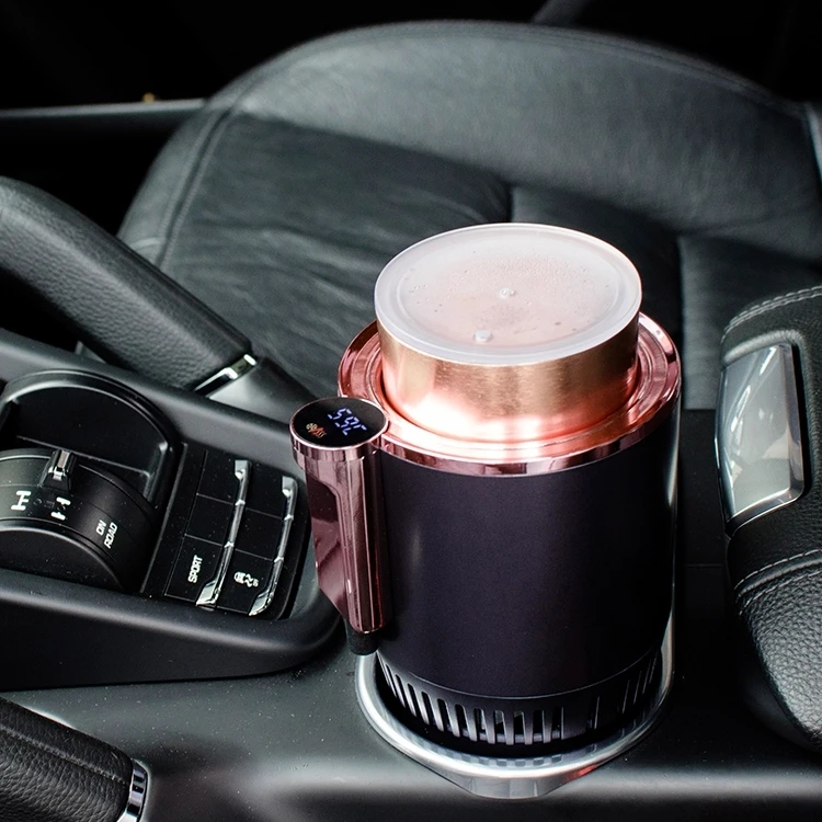 Smart 2 IN 1 Mini Car fridge Warmer and cooler Cup Travel Coffee Mug For Car Smart Touch With LED Display