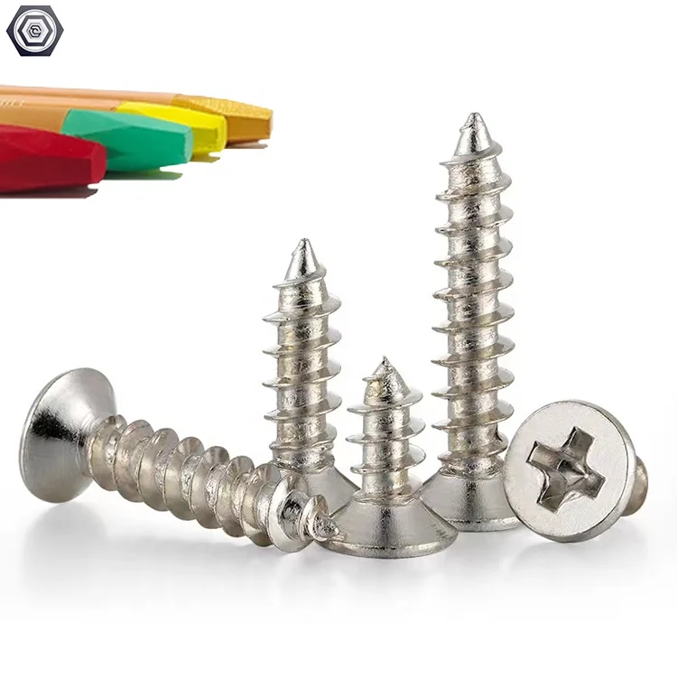Philip countersunk Head Screws Silver Plated CKS head  self-tapping screw