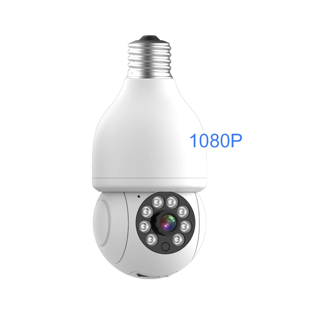 2022 умный беспроводной Wi-Fi лампочка cctv камера 360 градусов ptz камера видеонаблюдения ip камера для домашней безопасности с E27 держатель лампы