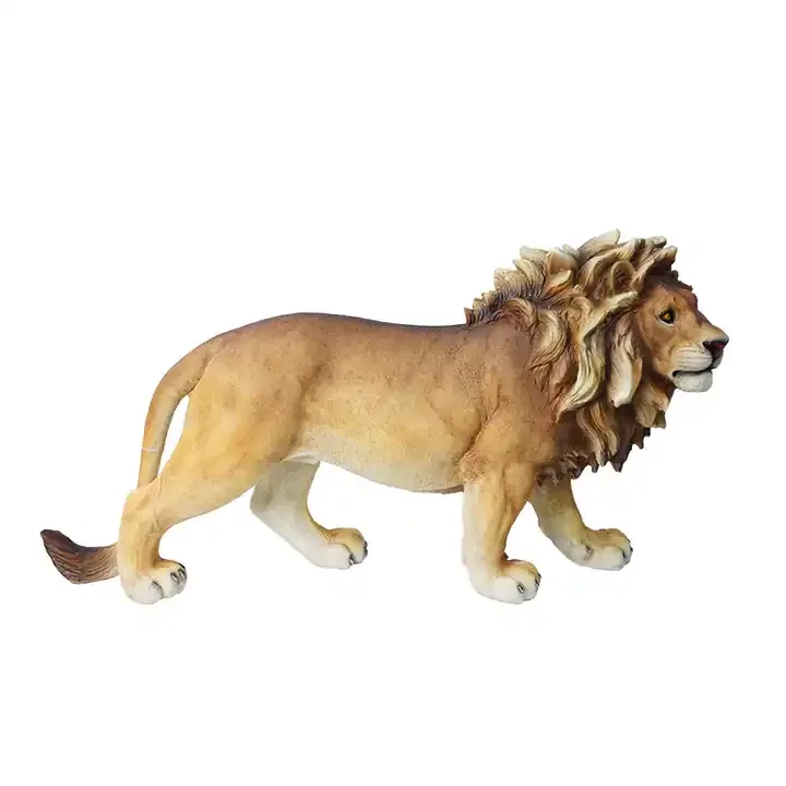 customized life size animal outdoor park decoration large lion sculpture resin craft animal life size lion for sale