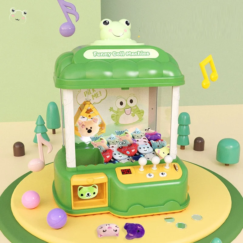 Мини-коготь игрушечная кукла аркадная игра торговый автомат с монетоприемником Электронная кукольная машина подсветкой и музыкой