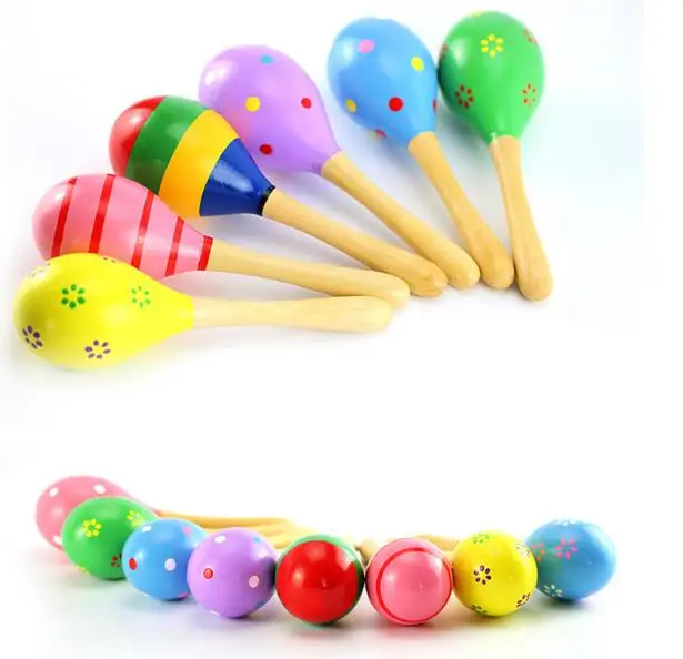 12x4 см; Одежда для младенцев и детей ясельного возраста деревянная погремушка погремушки детские музыкальные небольшие подарки гостей вечеринки ребенок шейкер