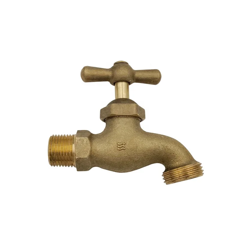 Brass heavy duty garden water hose bibcock 1/2' outdoor antique copper faucet tap