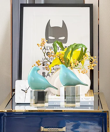 Nordic style unique handmade art and crafts with decorations for home of bird ornaments