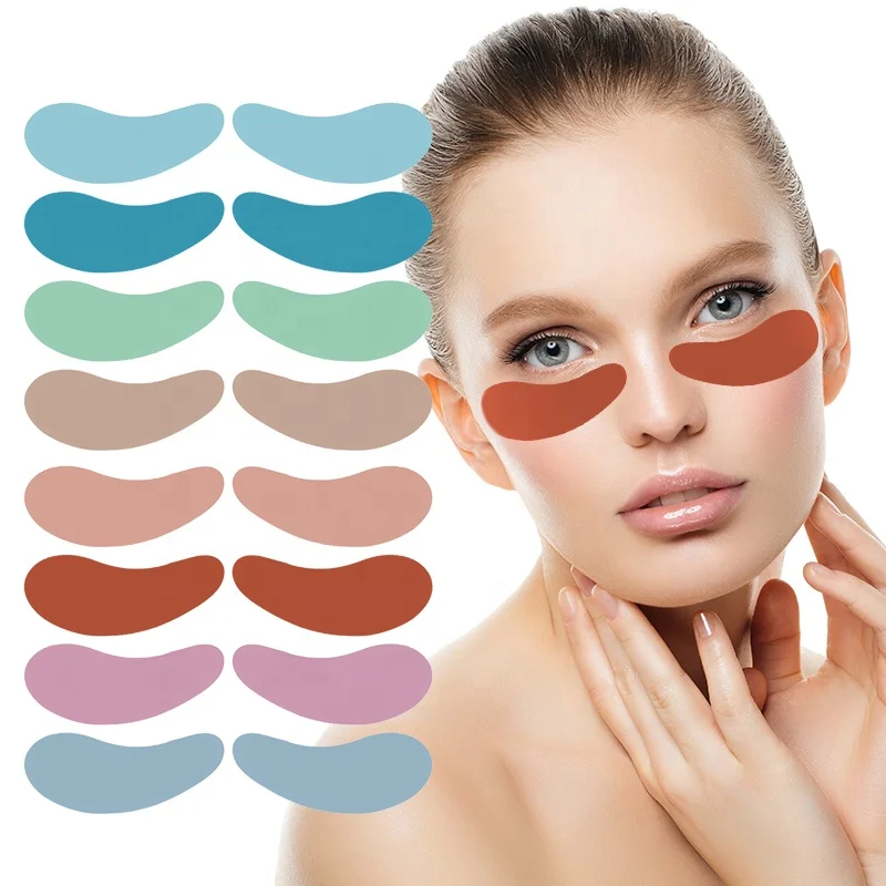 Logo Printing Reusable Under Eye Pads Mask Over 100 Times Use Gel Silicone Eyes Patch