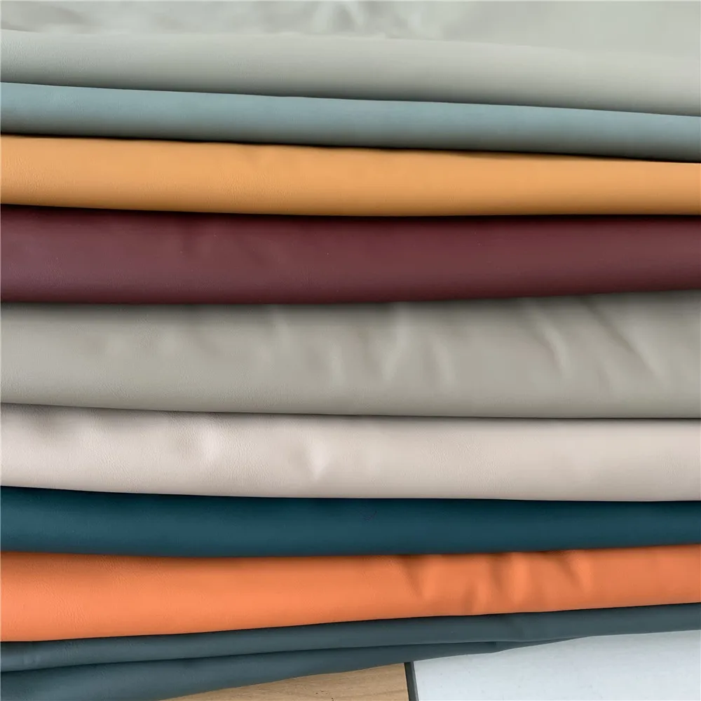 Eco-Friendly Faux Nappa Grain Fabric Waterproof PU Synthetic Leather Sofa Furniture Upholstery Solvent Silicone Stain Bags