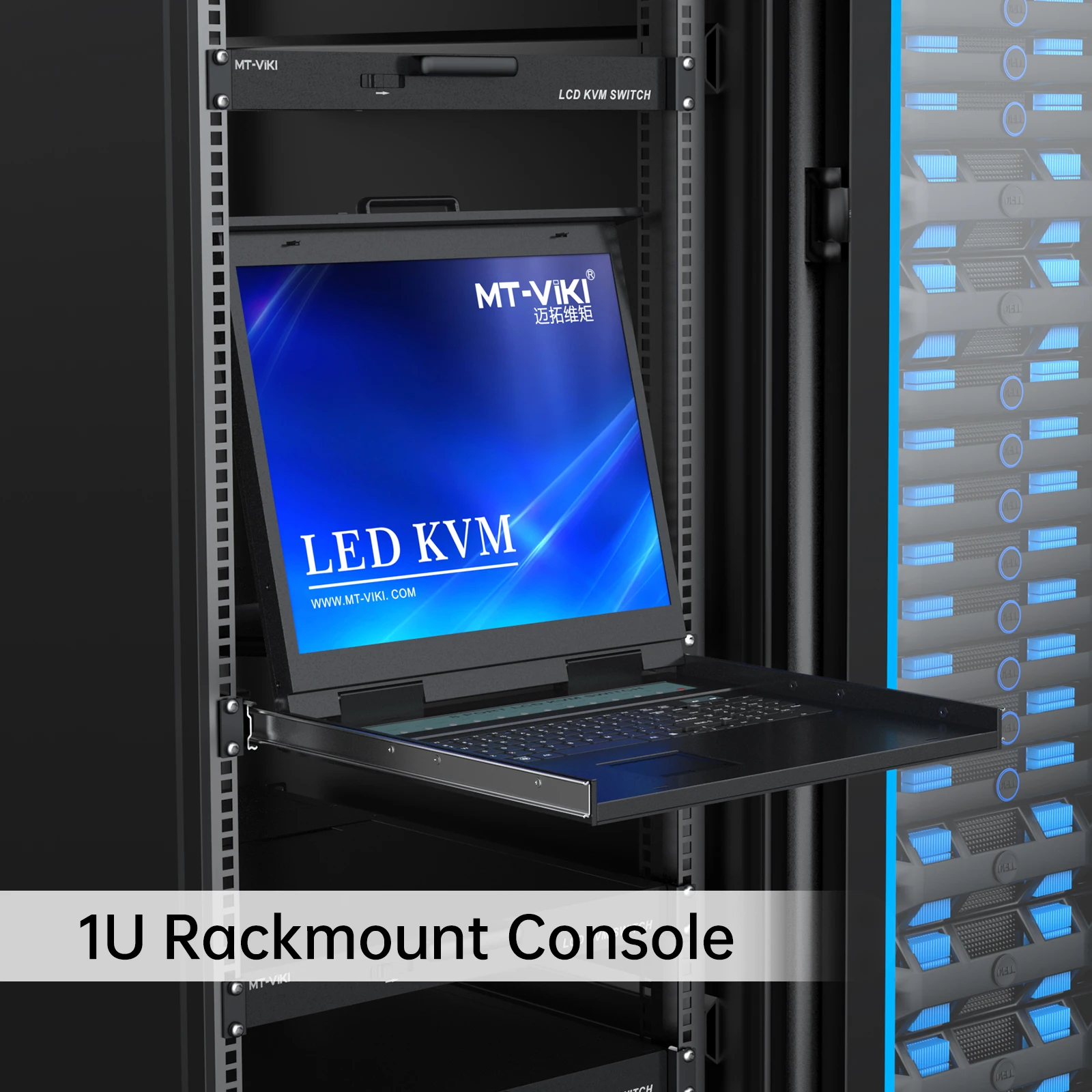 19 дюймовый ЖК-IP KVM переключатель 8 port, MT-VIKI стоечный KVM консоль с выдвижными ящиками над пульт IP + 8 шт. В Комплекте Кабели