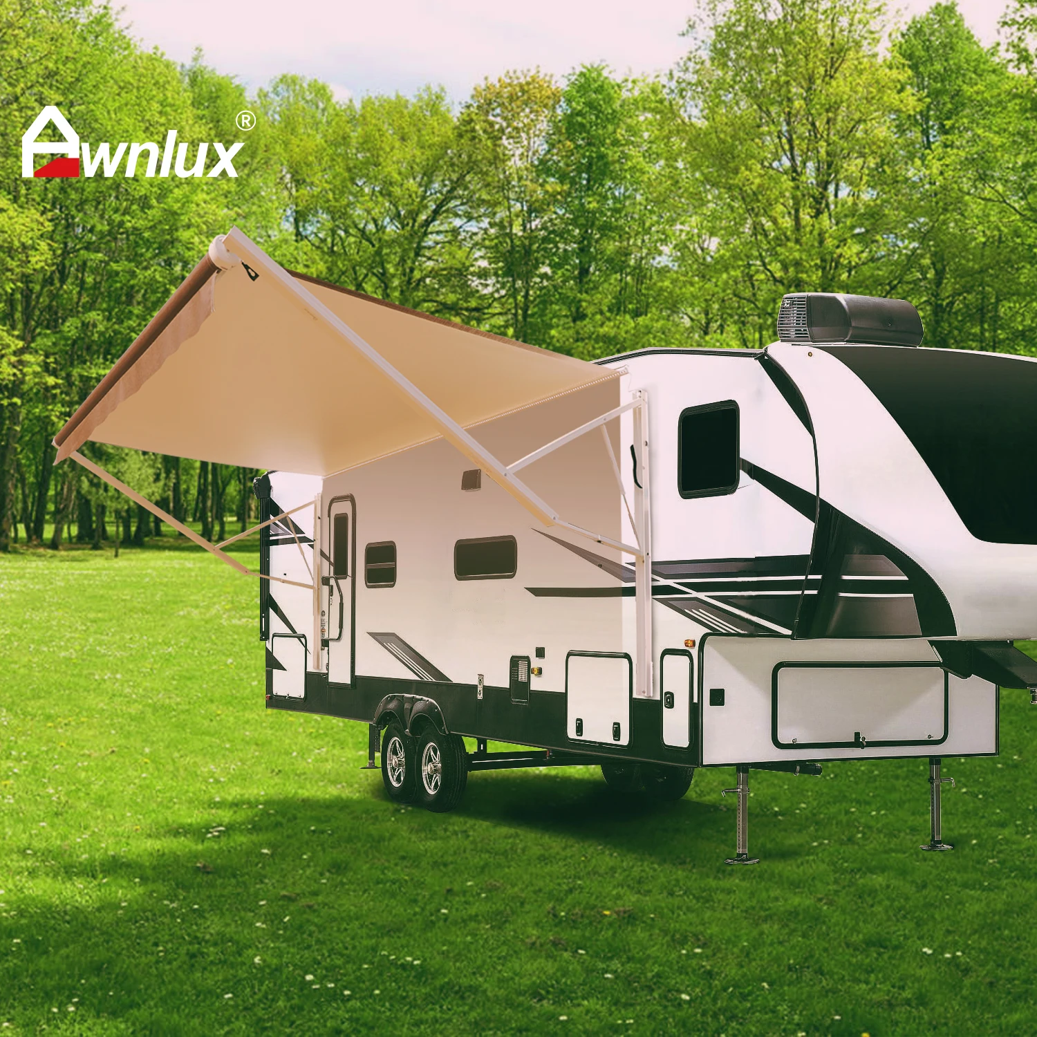 Awnlux intelligent control of motorized+crank handle travel caravans and motorhome used cheap rv campers buses