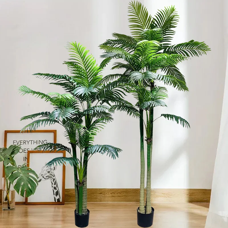Wholesale cheap coconut potted tree artificial tree plants faux plastic palm tree for Wedding Garden Indoor Outdoor Decoration