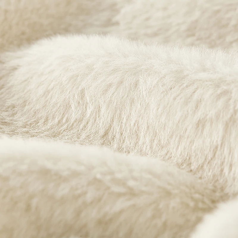Luxury Off-the-shelf Goods Wool Cashmere Fabric Merino wool Italian fabric White 62%Alpaca 38%Wool