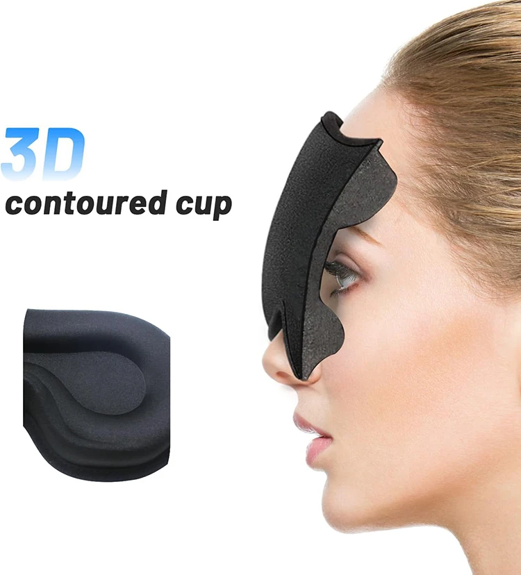 Wholesale Custom LOGO Silk Lash Extensions 3D Contoured Cup Sleep Eye Mask  Blindfold Lash Huggers for Sleeping