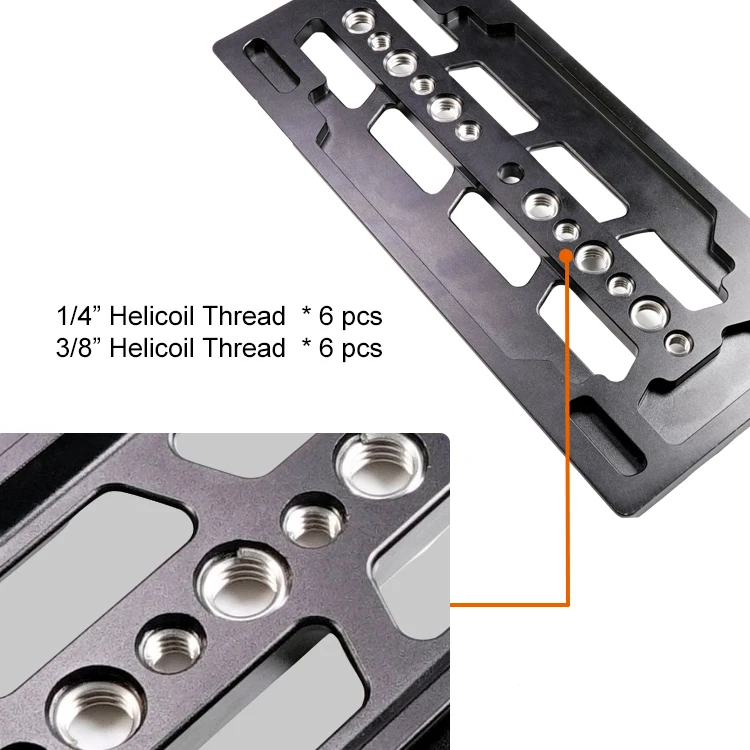 Camera cine baseplate with ARRI standard dovetail compatible with smallrig, titla, kondor blue bridge plate
