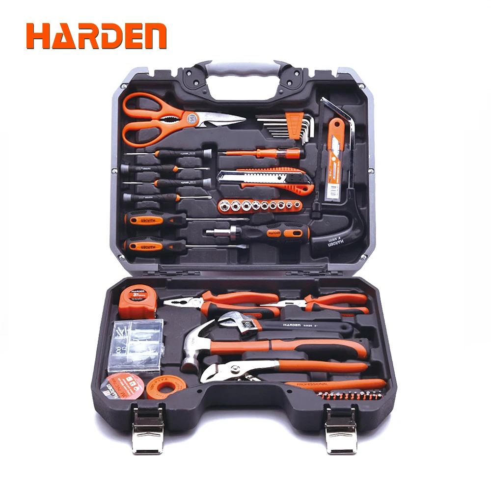 63pcs Repair Hand Tools Set multi-layer Folding Combination Wrench Pliers Screwdriver Toolbox Set
