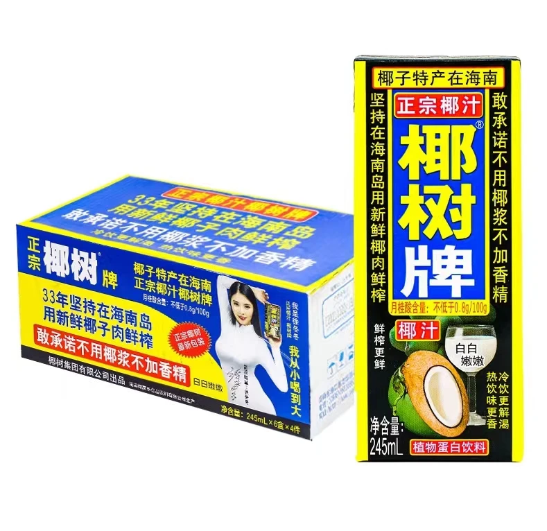 wholesale  drinks  245ml*24 yeshu Coconut Water Plant Protein Coconut Milk Drink