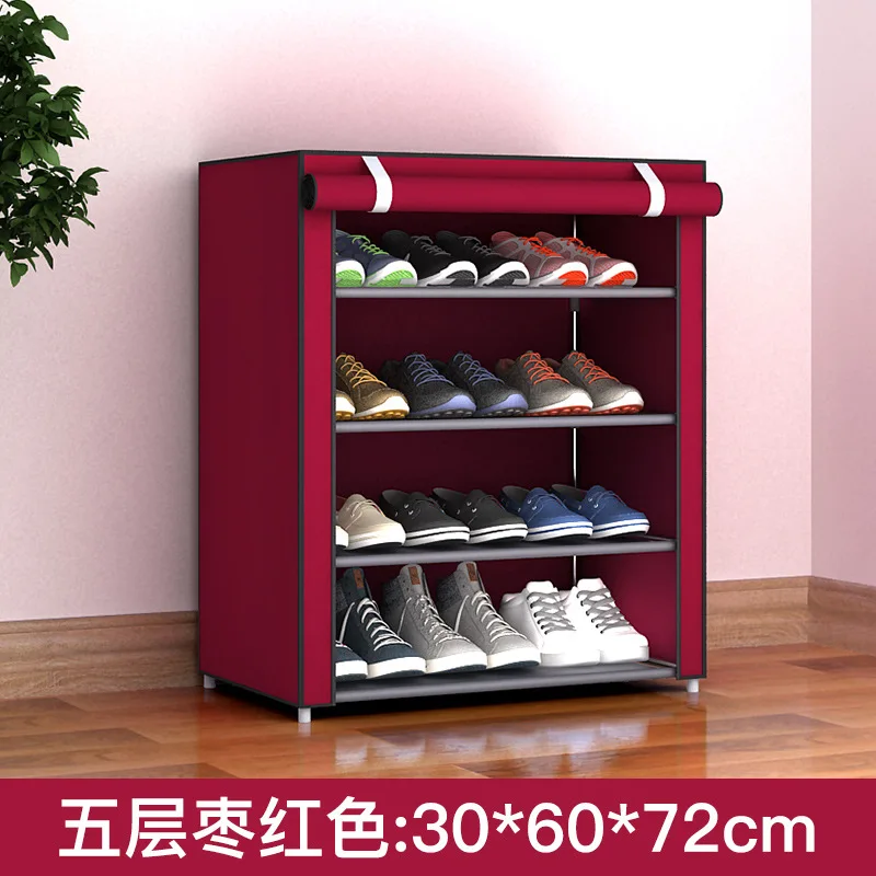 Multi-Layer Tiny Free Standing Shoe Shelf Dustproof Shoe Cabinet Simple Shoes Storage Rack For School Dormitory