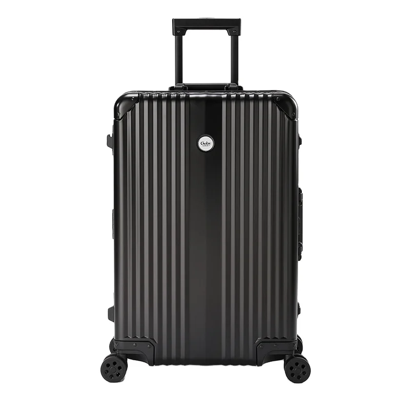 Aluminum Alloy Frame Luxury Luggage  Case 20 inch Shining Non-zipper Lock Style Wholesale in Stock