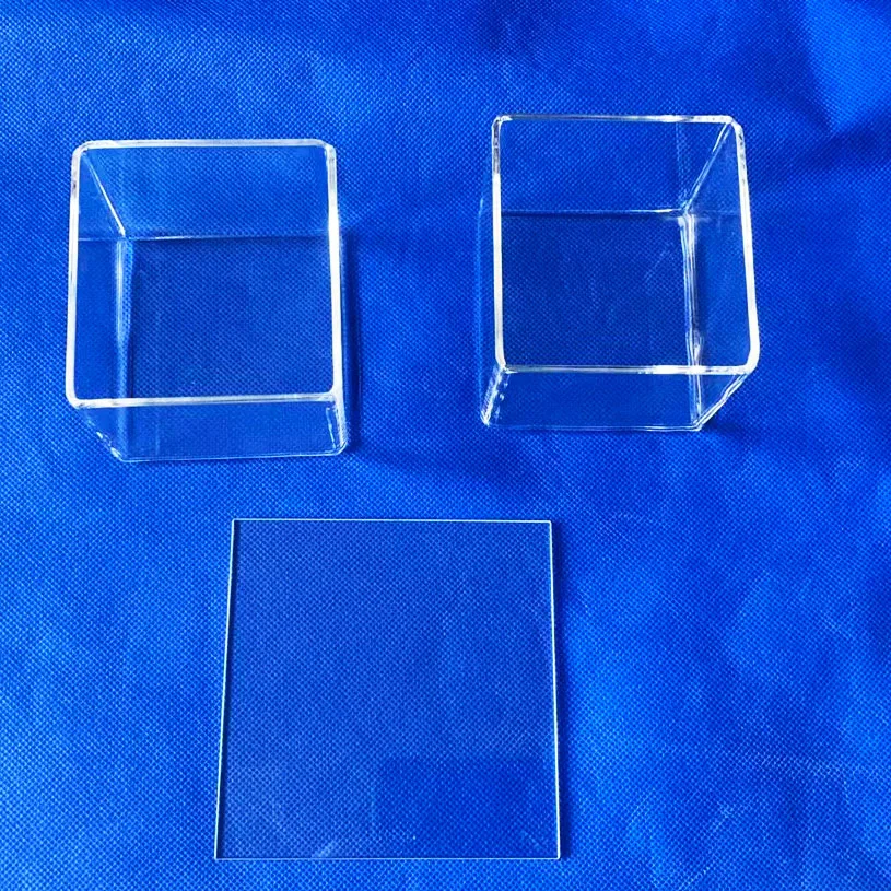 High temperature resistant custom laboratory glassware square quartz petri dishes